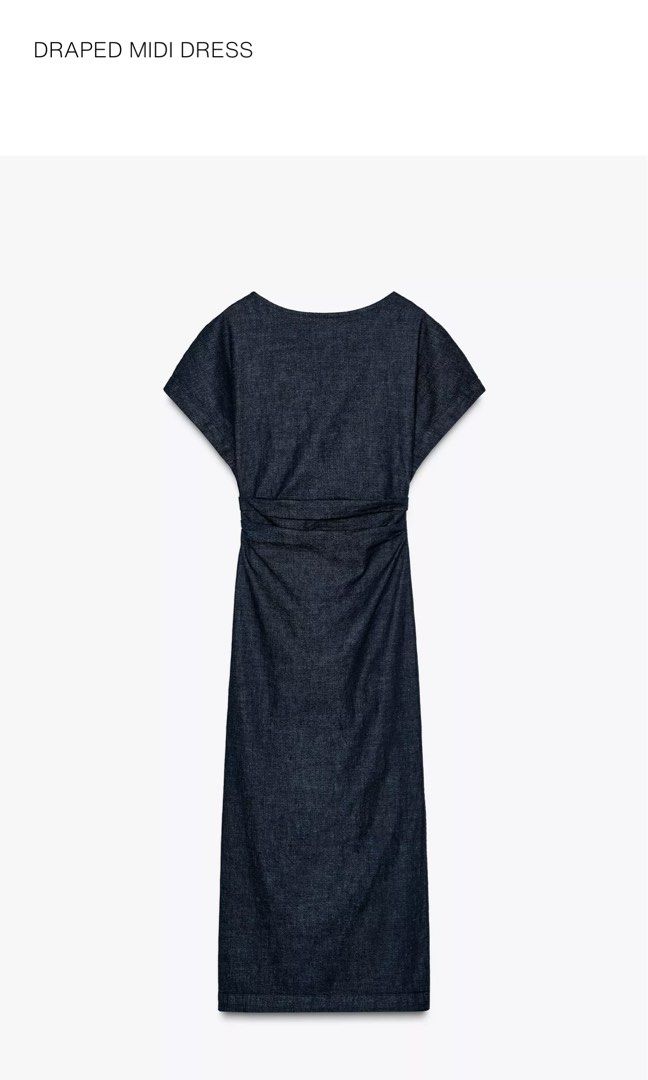 Zara Draped Midi Dress (Category: Dresses) located in Lucena. Submitted by helpmedeclutter07 (Listing ID 1446803157, Image 1). Description: Med on tag.
