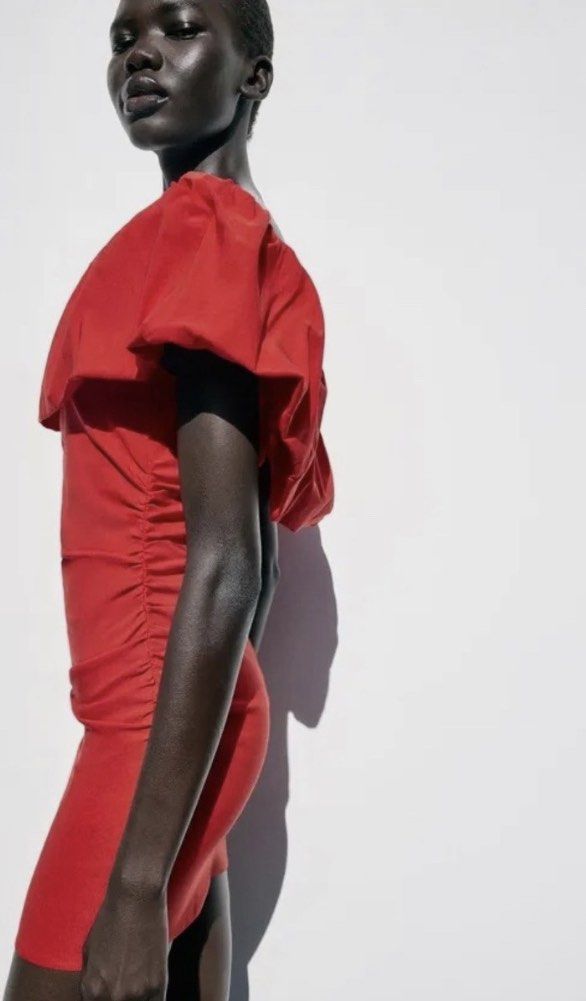Zara RED off shoulder dress (Category: Dresses) located in Taguig. Submitted by cheks07 (Listing ID 1446771954, Image 3). Description: Zara red off shoulder dress ❣️ Size small Brand new with tag No when worn photos, just look at the posts and check it online Stretchy.