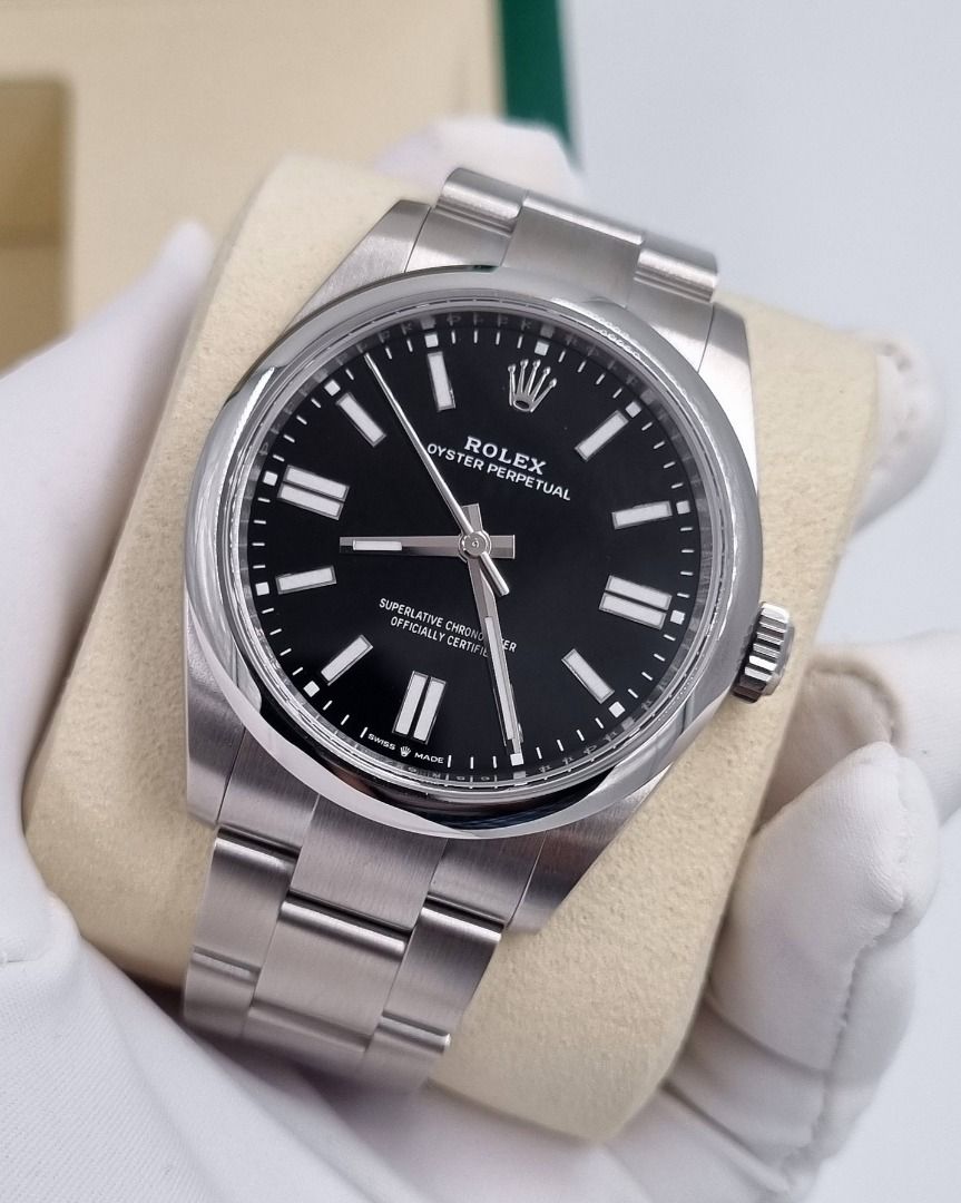 2026 ROLEX OYSTER PERPETUAL 41 (Category: Luxury Watches) located in Mandaluyong City. Submitted by tjl05 (Listing ID 1441787302, Image 1). Description: Oyster Perpetual 41 Black (New Black Dial) Ref. 134300 Brand New 2026 Full set 540k only.