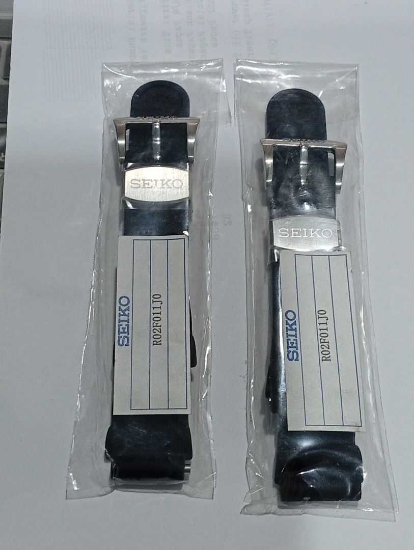 Seiko Strap (Category: Men's Watches) located in Manila. Submitted by AlecsxanderTimeCollection (Listing ID 1441897617, Image 1). Description: Available ⌚ Original Seiko Prospex Strap (Diver Design) 22mm Fit for Samurai, Turtle & Tuna 20mm Fit for Monster & Sumo P2,200 only ‼️Bundle Sale‼️ P4,000 only PM 🔑.