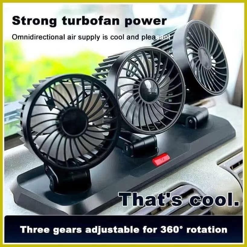 3-Head Folding Car Fan 360 Rotation USB Powered (Category: Fans) located in Manila. Submitted by iliasjen3082126 (Listing ID 1441842509, Image 1). Description: - Beat the heat with a 3-head folding car fan. - Powerful turbofan for omnidirectional cooling.🌟 High Quality Car Fan Three-Head Folding Storage Fan 5v USB Charging Cigarette Lighter Suitable For Trucks And Small Cars🔥🔥 - Three adjustable speed gears. - Full 360-degree rotation for cust
