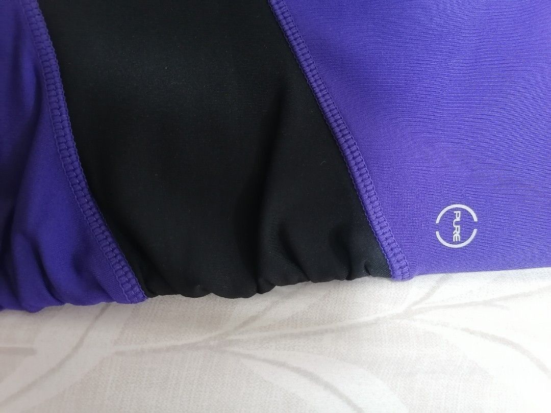 (90% OFF) Pure Yoga Apparel Be Pure Ventilation Capri Leggings - dark indigo purple and hot pink - Size 6 Size M leggings be pure gym work out pilates work out active wear activewear pants pure yoga be pure apparel (similar to lululemon alo yoga brand) (Category: Activewear) located in Singapore. Submitted by xncbv (Listing ID 1441908229, Image 3). Description: Brand new Be Pure Ventilation Capri leggings. Features a stylish purple and black colo