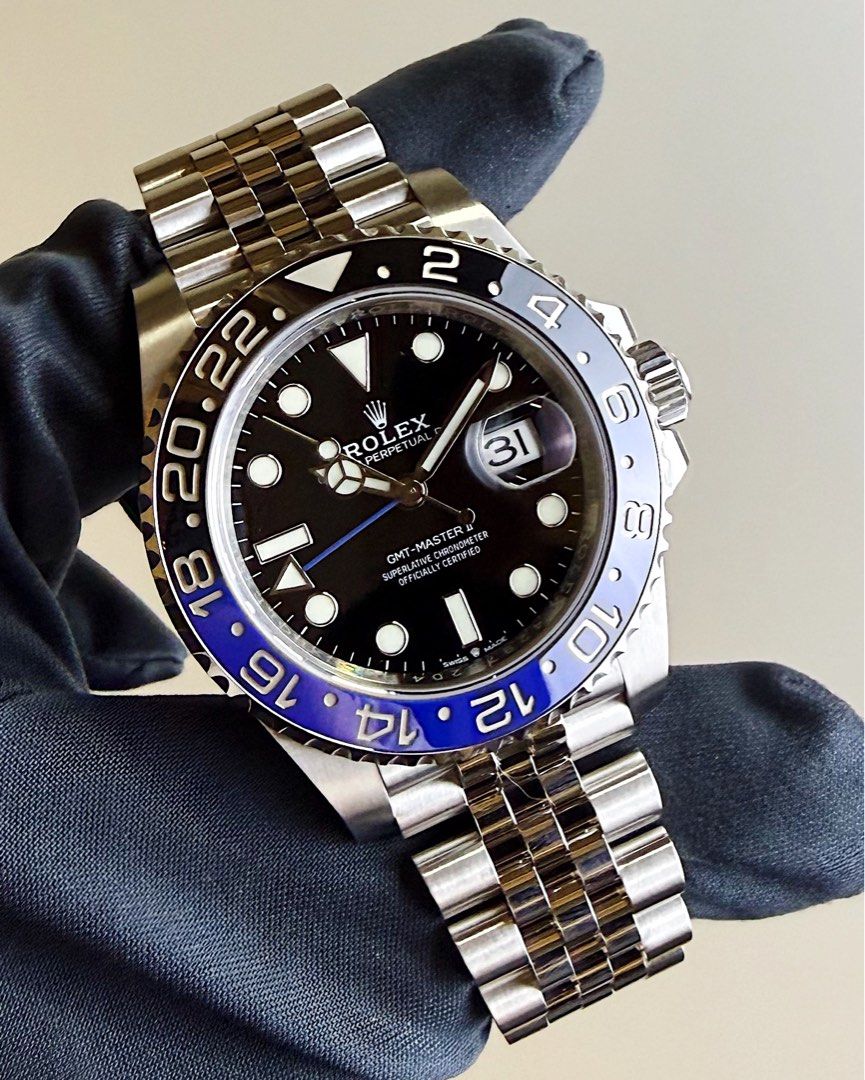 [ 11/2021 🦇 ] Rolex Batgirl 126710BLNR Jubilee Bracelet 40mm GMT Master 126710 (Category: Watches) located in Singapore. Submitted by bayfort (Listing ID 1441815802, Image 1). Description: Subscribe to Bayfort Tele-gram Community for Exclusive Deals & Clearance Sales: https://bayfort.sg/tg Model: 126710BLNR Dated: Oct 2021, warranty till Oct 2026 Case Size: 40mm Comes with: Full Set w Original AD Purchase Receipt Condition: Lightly Used Preowned