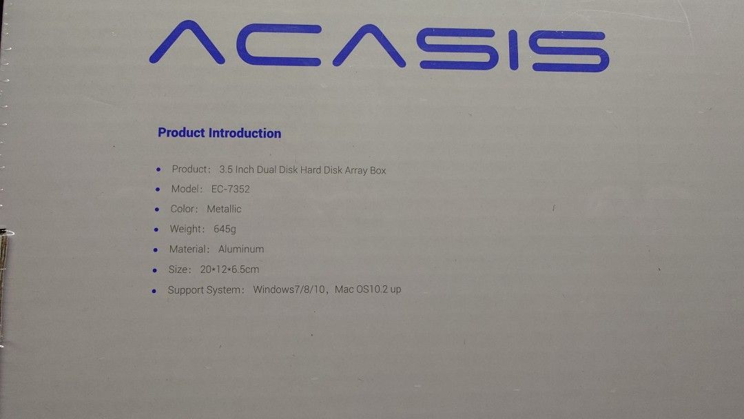 ACASIS 3.5 Inch Dual Disk Hard Disk Array Box EC-T352472661290553845761