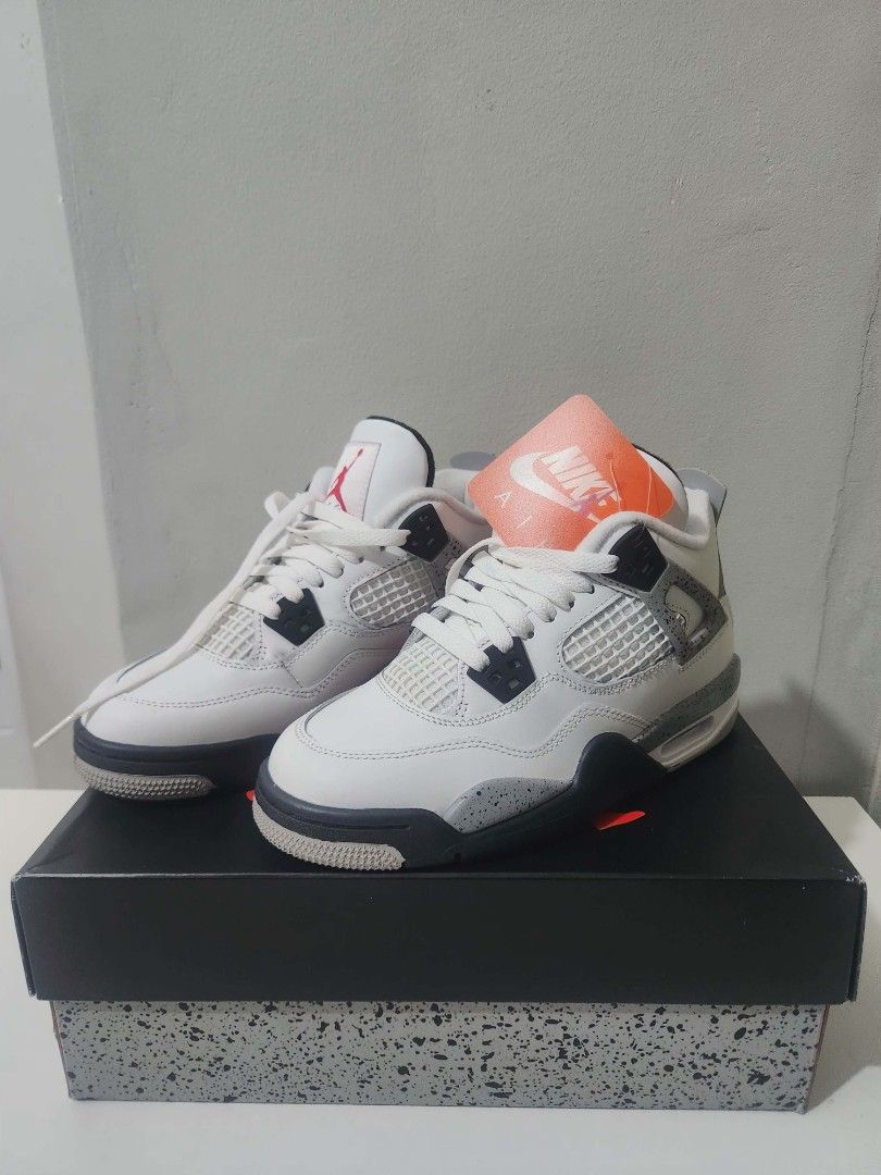 Air Jordan 4 Retro White Cement (Category: Sneakers) located in Quezon City. Submitted by dsufi (Listing ID 1441930056, Image 1). Description: FOR SALE - Jordan 4 White Cement Size: 3.5Y Condition: Almost brand new, sinukat lang twice RFS: Too small para kay fiance Php6,000 Foot Locker Release MOP: BPI, GCash (upon request) Meetups: QC, Pasig, Pasay, Makati (by schedule) Shipping: Grab, Lalamove, LBC (for provincial areas) Can send detailed pics 