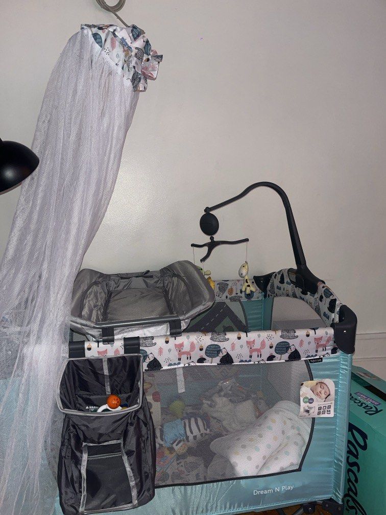 Apruva Dream N Play Crib Playpen (Category: Cots & Cribs) located in Valenzuela. Submitted by jeannes.garage (Listing ID 1441802218, Image 1). Description: Apruva dream n play (PHP 6K OG Price) Like new (only 1 month old) with Apruva tag pa Has the travel bag and its tags Can be gifted to someone hehe Valenzuela loc.