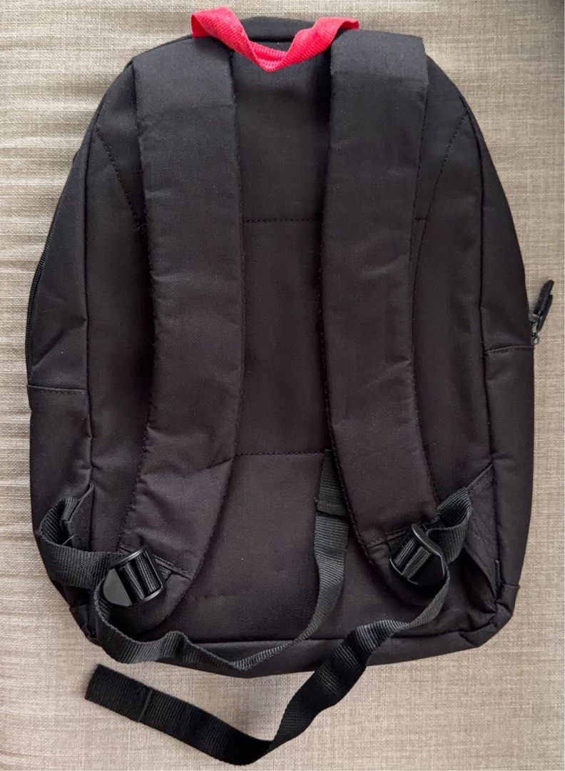 ASUS Black Backpack (Category: Backpacks) located in Antipolo. Submitted by lottientottie (Listing ID 1441850871, Image 2). Description: - Black ASUS backpack - Front zip pocket with red accent - Padded shoulder straps for comfort - Spacious interior - Ideal for everyday use or travel - Zippers in good working condition.