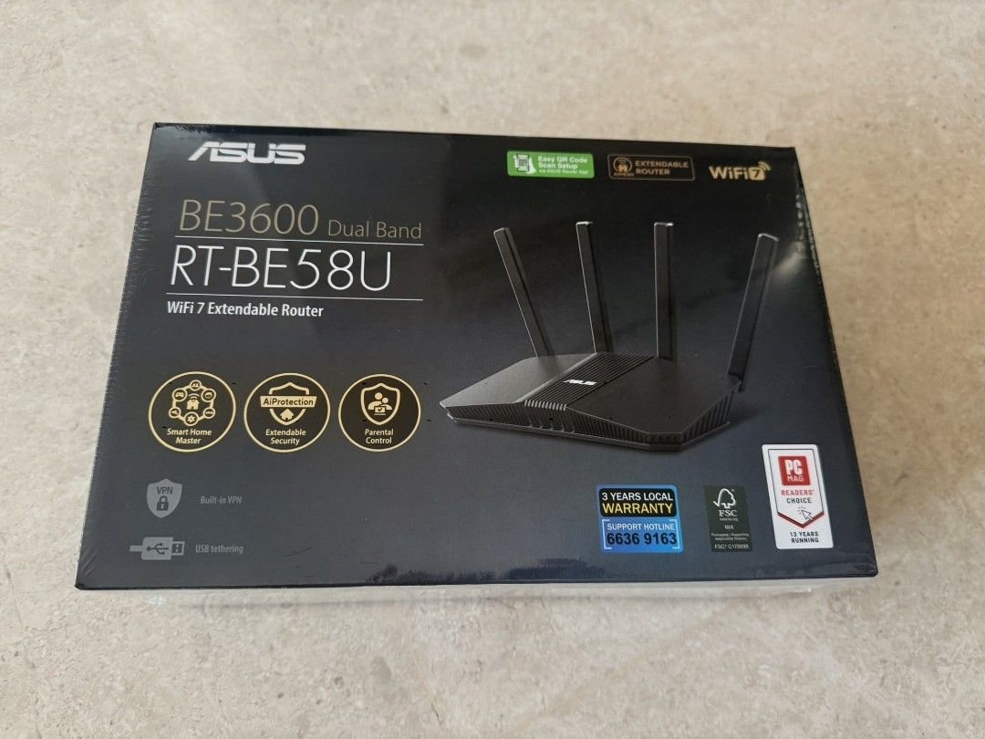 ASUS RT-BE58U BE3600 Dual Band WiFi 7  Router