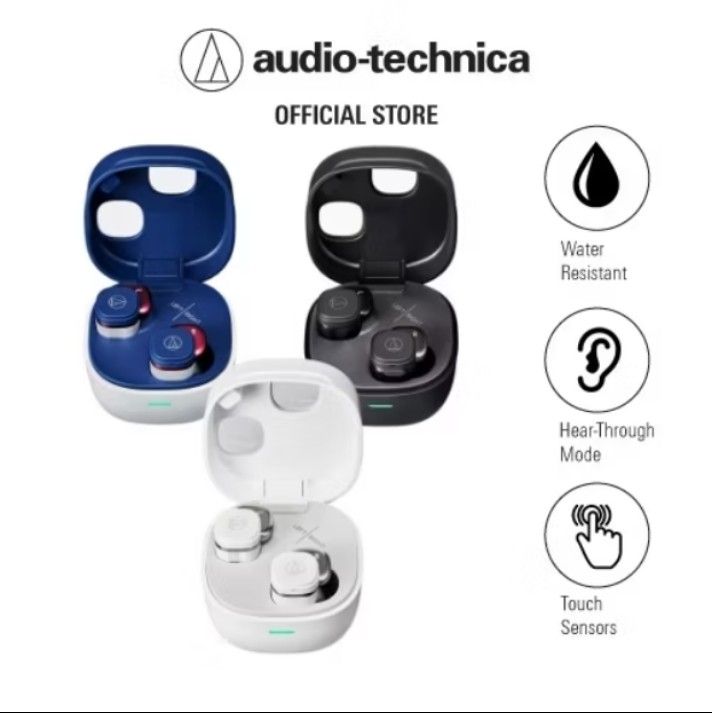 Audio-Technica Wireless Earbuds - Water Resistant, Hear-Through