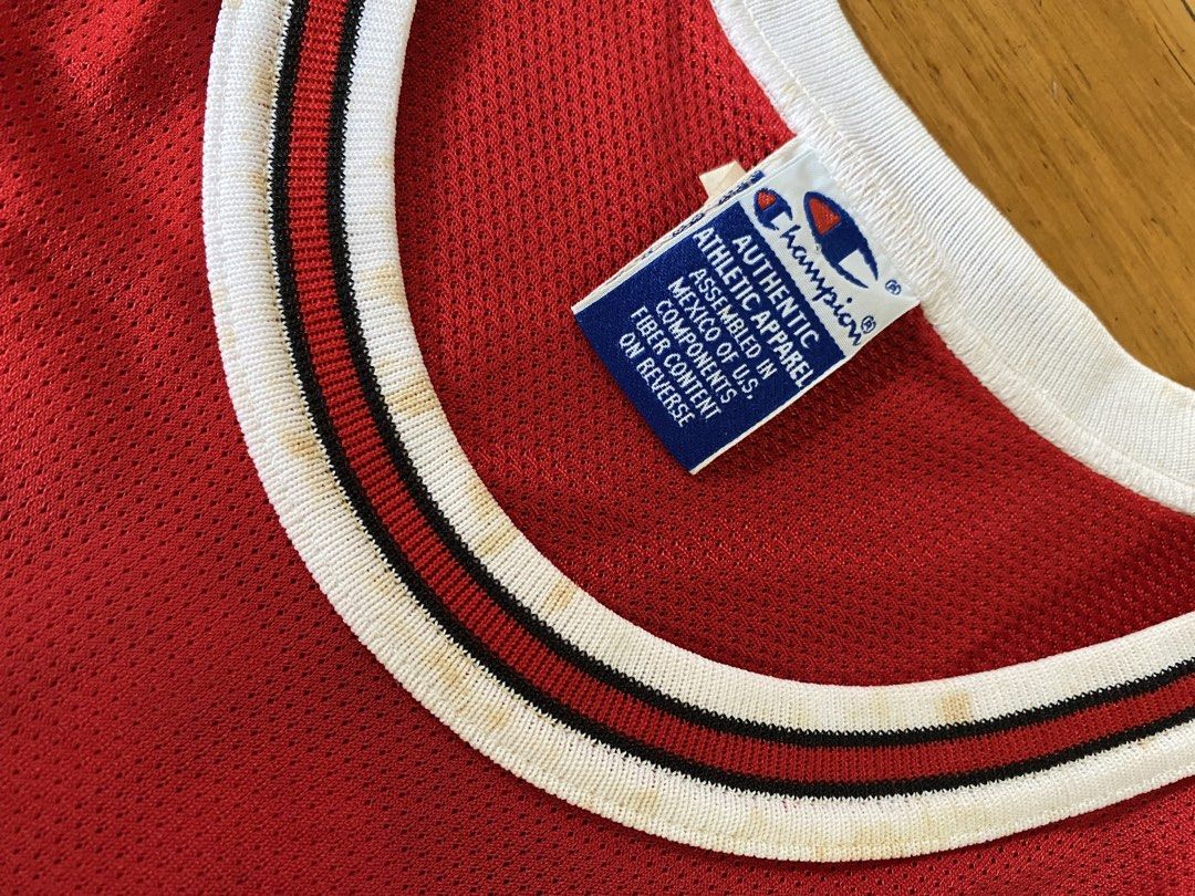 Authentic Champion Michael Jordan Bulls Jersey (Category: Activewear) located in Pasig City. Submitted by tidyupmama (Listing ID 1441815432, Image 3). Description: Please check photos for details and measurements. .