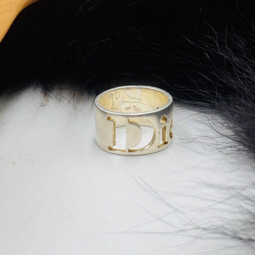 Authentic Christian Dior Logo Ring in Sterling 925 Silver (Category: Rings) located in Baguio. Submitted by paatttyyyy (Listing ID 1441911138, Image 2). Description: Authentic Christian Dior Logo Ring in Sterling 925 Silver Size 6 Guaranteed Authentic 💯.
