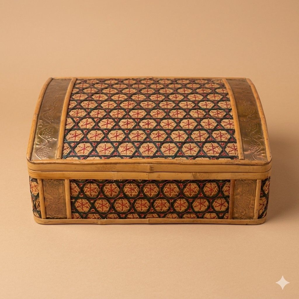 Authentic Traditional Hanji Craft Box (Category: Storage Boxes & Baskets) located in Quezon City. Submitted by lem1998 (Listing ID 1441896301, Image 1). Description: Add a touch of timeless, heritage-inspired organization to your home with this beautiful traditional Hanji box. Expertly crafted with a mix of natural wood and decorative woven detailing, this piece offers both functionality and a sophisticated aesthetic. Perfect for displaying on a 