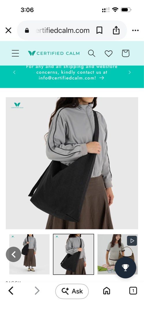 Baggu Large Nylon Sling (Category: Cross-body Bags) located in San Fernando. Submitted by avalone_ (Listing ID 1441892126, Image 3). Description: Brand new! RFS: didn’t end up using it..