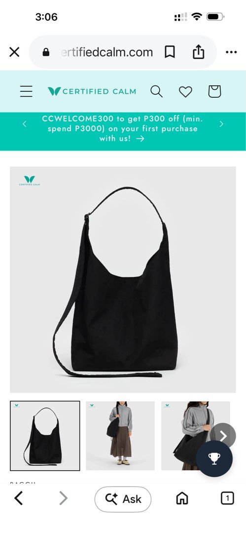 Baggu Large Nylon Sling (Category: Cross-body Bags) located in San Fernando. Submitted by avalone_ (Listing ID 1441892126, Image 2). Description: Brand new! RFS: didn’t end up using it..
