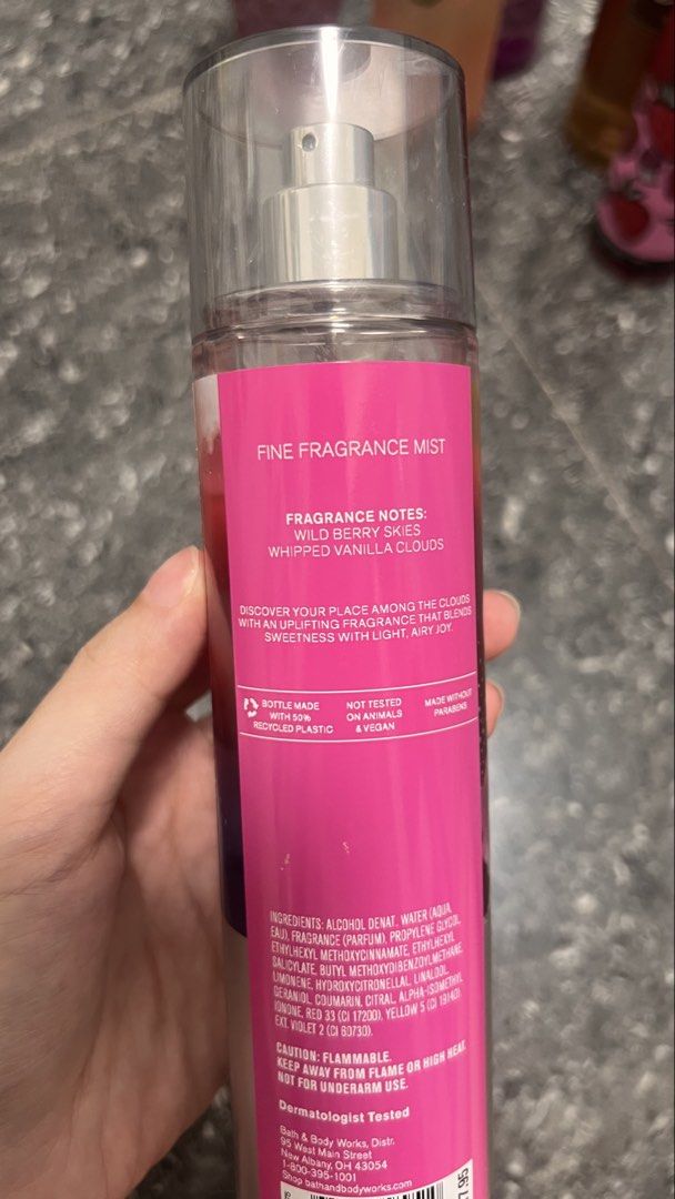 Bath and Body Works Among the Clouds mist (Category: Fragrance & Deodorants) located in Mandaluyong City. Submitted by donnajune098776 (Listing ID 1441889834, Image 2). Description: - brand new - authentic US bought 🇺🇸 - rfs: too much body mist on my collection :)).