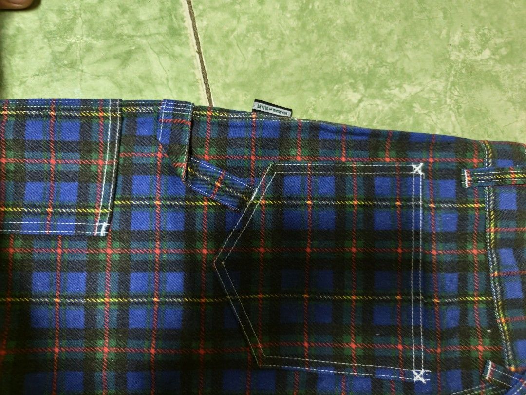 Billabong Australia Plaid Pants Size L (Category: Jeans) located in Isulan. Submitted by jaysthrift (Listing ID 1441873891, Image 3). Description: - Billabong Australia Plaid Pants - Size: Large (L) - Color: Blue, green, and brown plaid pattern - Closure: Button fly - Pockets: Two front, two back - Style: Casual, perfect for everyday wear - Condition: Please check photos for details.