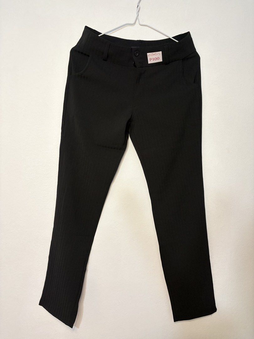 Black trousers (Category: Other Bottoms) located in Manila. Submitted by luvsnoopyy (Listing ID 1441869282, Image 1). Description: Size: M-L.