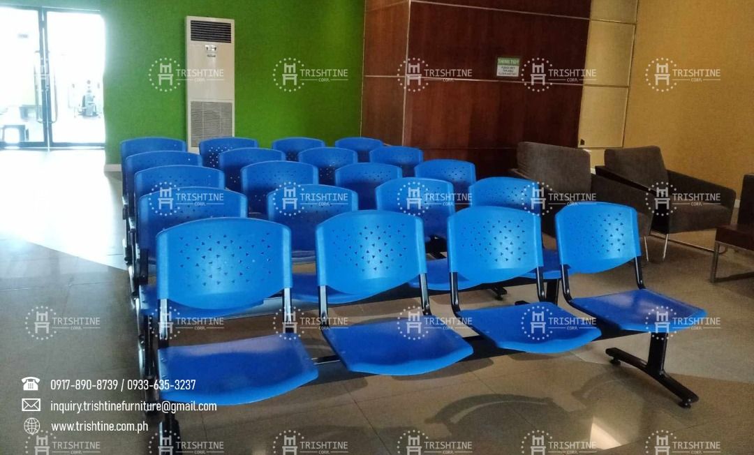Blue Stackable Waiting Area Chairs (Category: Chairs) located in Quezon City. Submitted by skyler-22 (Listing ID 1441862294, Image 1). Description: - Durable blue waiting area chairs - Stackable design for easy storage - Modern and functional aesthetic - Ideal for offices, clinics, and waiting spaces - Contact us for bulk order inquiries Contact us now! Office Landline : (02) 7003-45-18 | (02) 7906-56-81 Mobile : 09977281536 / 09092695882 .