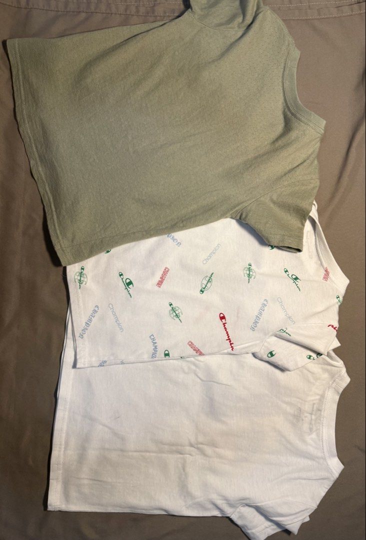 Champion Top for Kids Boy (Category: Babies & Kids Fashion) located in Carmona. Submitted by oddbird_620540 (Listing ID 1441927585, Image 2). Description: Champion Top for kids (bought in the US) Great deal for 3pcs ₱600 3pcs (orig posted price is 750) Size 4 on tag (Best fit 2-4 depending on child built) One of the white has a little dirt due to storage but can be removed. Loc: Carmona, Cavite No COD Sf will be shouldered by buyer .