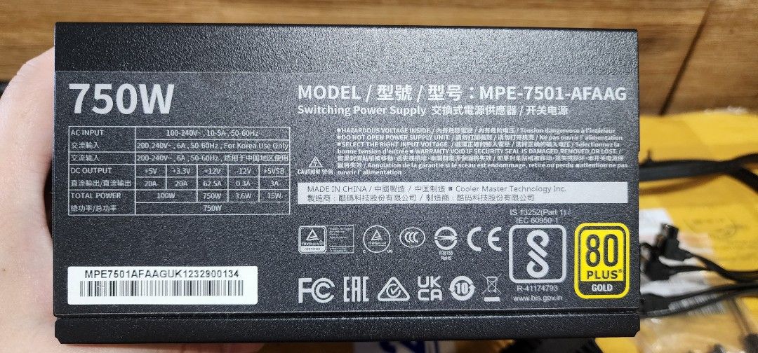 Cooler Master MWE Gold 750 - V2 Full Modular PSU473038600599644165