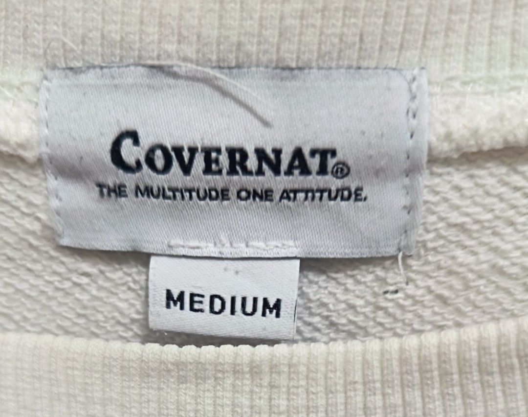 (FREE SHIPPING) Covernat Sweatshirt (Category: Coats, Jackets and Outerwear) located in Andop. Submitted by archive.apparel (Listing ID 1441905667, Image 3). Description: Size: M/L Length 28 Bust 21 Sleeve 26.