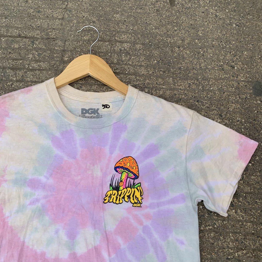 DGK Tie Dye "Trippin" Mushroom T-Shirt (Category: Tshirts & Polo Shirts ) located in Mandaue City. Submitted by hannahitems (Listing ID 1441950050, Image 3). Description: DGK Trippin Dye S on tag 18 width 25 length Excellent -350.