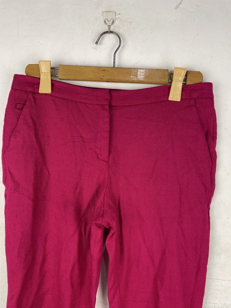 Diane Von Frustenberg Tweed Pants (Category: Other Bottoms) located in Taguig. Submitted by highlows (Listing ID 1441795510, Image 2). Description: - Brand: Diane Von Frustenberg - Color: Magenta - Size: 6 - Dimes: waistline 32 length 33 hem 7 - Style: Tweed pants, cropped length - Features: Subtle textured fabric, classic tailored look, belt loops, pockets - Occasion: Versatile for casual and smart-casual outfits - Ideal for: Showing off shoes, 