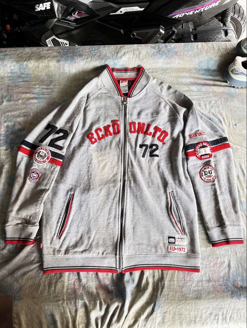 Ecko Unlimited Vintage 90s Zip-up Jacket (Category: Coats, Jackets and Outerwear) located in Quezon City. Submitted by rnb-collection (Listing ID 1441811159, Image 1). Description: Forsale‼️ Vintage 90s Eckō Unlimited Zip-up Jacket Sleeves Patches Made in Macau Large on tag fit to XL Dimes - 30 length x 25 width Vintage Condition 8.5/10 Color rate /minimal issues, discoloration, minimal torn, loose stitch But still in Good Condition 🏷️650+sf MOP