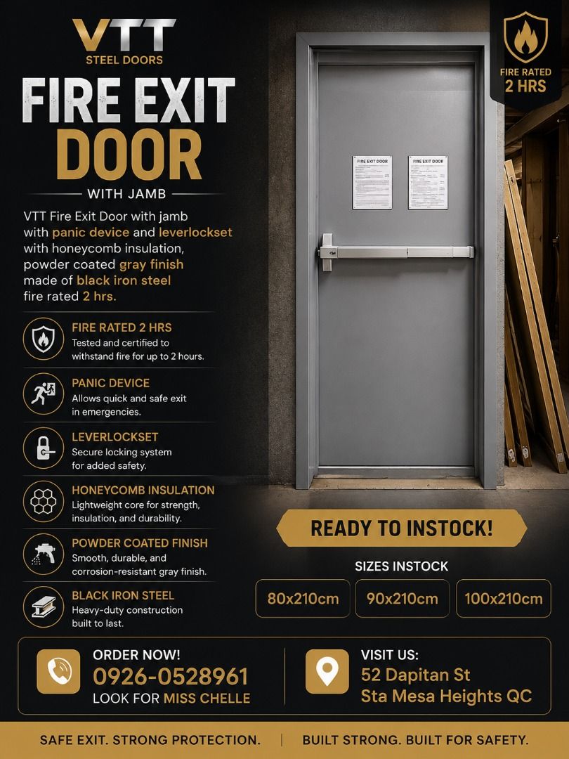 fire exit door (Category: Locks, Doors & Gates) located in Caloocan City. Submitted by vttsteeldoor-chelle (Listing ID 1441865764, Image 1). Description: .