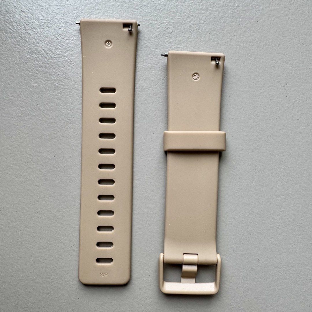 Fitbit Versa 2 Beige Strap (Category: Women's Watches) located in Quezon City. Submitted by __J__ (Listing ID 1441806613, Image 2). Description: - This was given to me but color does not match my watch. - Since this was only given to me, I’m not sure about the brand. I don’t think it’s from Fitbit. - Standard buckle closure - Adjustable with multiple holes for a custom fit - Compatible with Fitbit Versa 2 Shipping is c/o buyer..