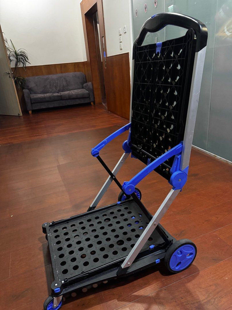 Folding Trolley Cart with Stackable Crates473311678846750722