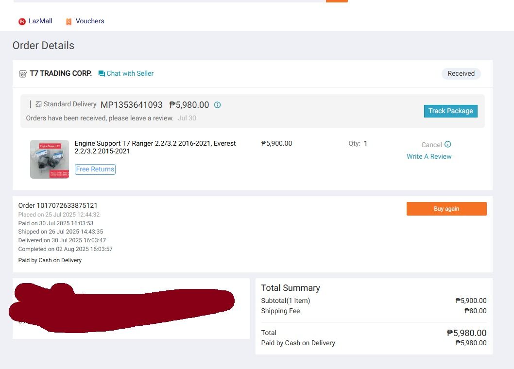 Ford Raptor/Everest Engine support 2.2/3.2L 2016-2021 (Category: Other Automotive Parts and Accessories) located in Quezon City. Submitted by mboya (Listing ID 1441851899, Image 3). Description: BRAND NEW Engine Support T7 Compatible to: Ranger T7 2.2/3.2 2016-2021 Everest 2.2/3.2 2015-2021 Ndi pa nagamit, nabenta na sasakyan bought from reputable store .