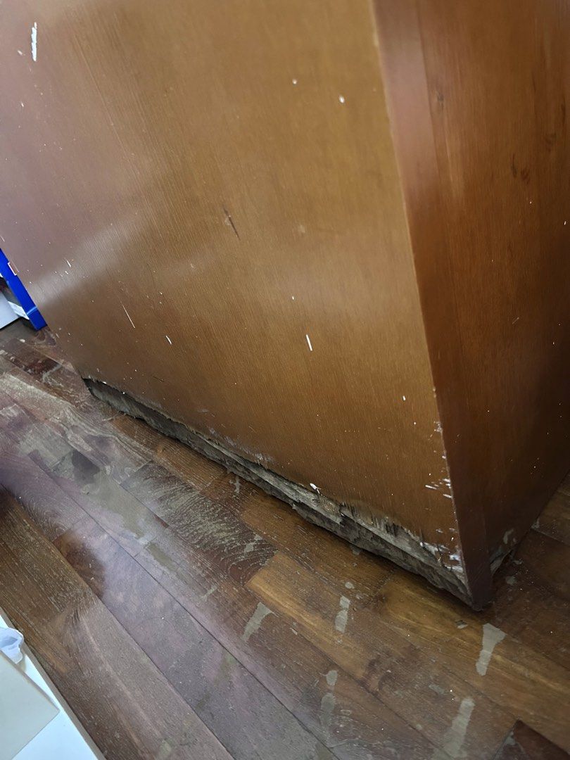 Free Table (Category: Tables & Sets) located in Singapore. Submitted by zenzl (Listing ID 1441921299, Image 2). Description: Wooden table with storage below. One side bottom wood has damaged.