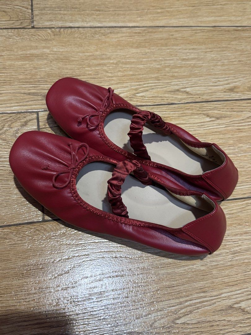 GU Red Strap Ballet Sneakers (Category: Flats & Sandals) located in Manila. Submitted by shaineee (Listing ID 1438466854, Image 3). Description: - 24.5/L size - used once - open for swap.