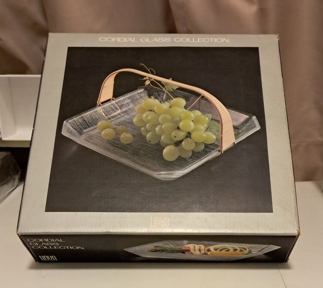 HOYA Cordial Glass Collection Serving Tray with Handle