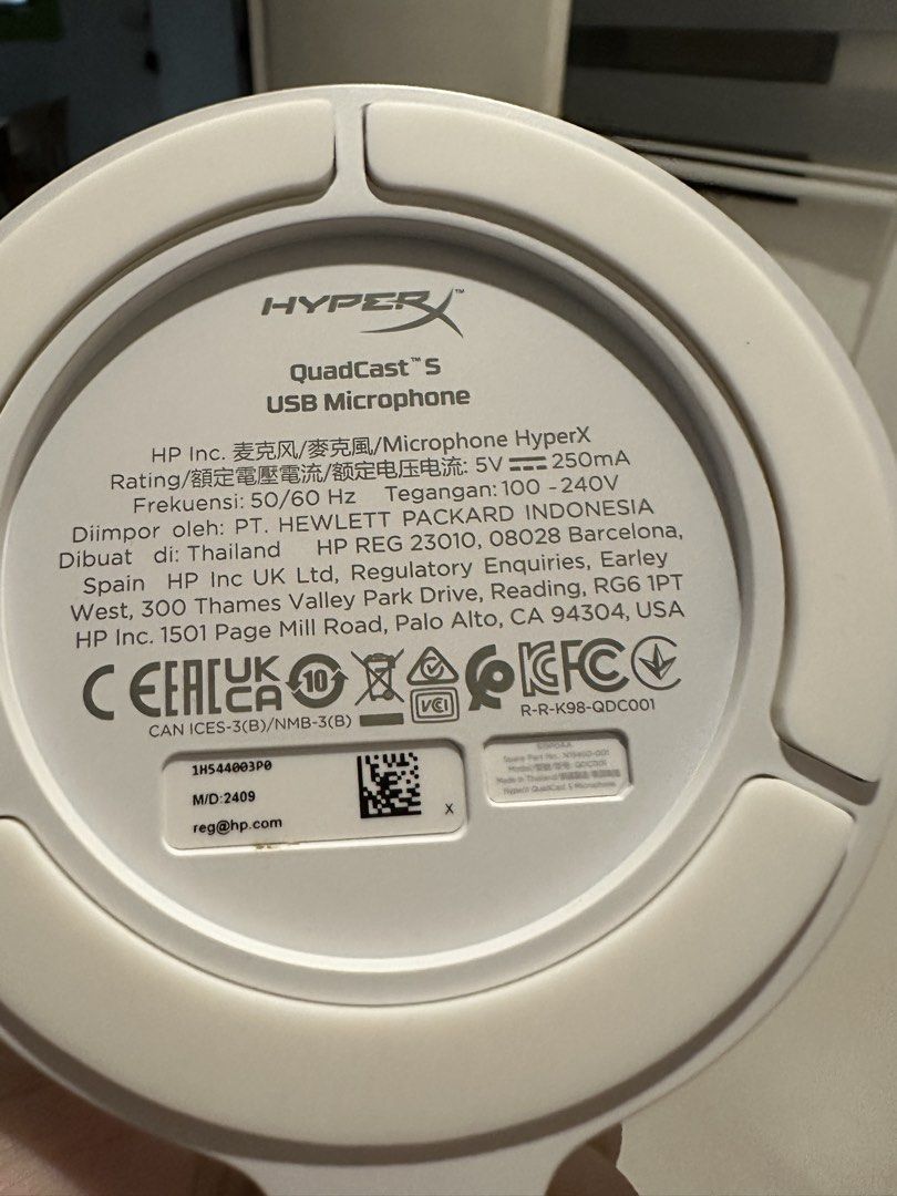 HYPER X QUADCAST S (Category: Microphones) located in Manila. Submitted by turkzz. (Listing ID 1441954030, Image 3). Description: PODCAST / STREAMING MICROPHONE ORIGINAL PRICE 10,XXX ✅ Very good condition ✅ No issues ✅ Used for streaming — you can check my profile or Facebook page to hear the microphone quality and sound performance. The microphone is compatible with the HyperX software, which allows you to customize and change the RGB lighting c