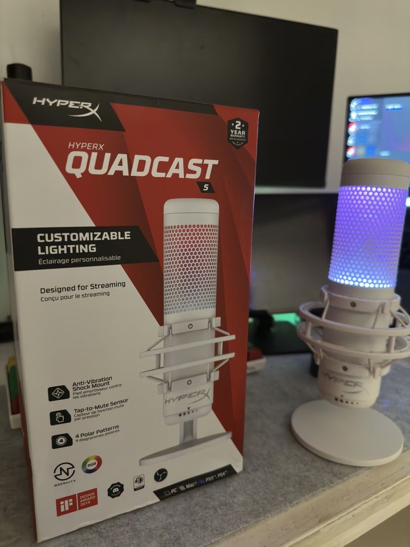 HYPER X QUADCAST S (Category: Microphones) located in Manila. Submitted by turkzz. (Listing ID 1441954030, Image 2). Description: PODCAST / STREAMING MICROPHONE ORIGINAL PRICE 10,XXX ✅ Very good condition ✅ No issues ✅ Used for streaming — you can check my profile or Facebook page to hear the microphone quality and sound performance. The microphone is compatible with the HyperX software, which allows you to customize and change the RGB lighting c