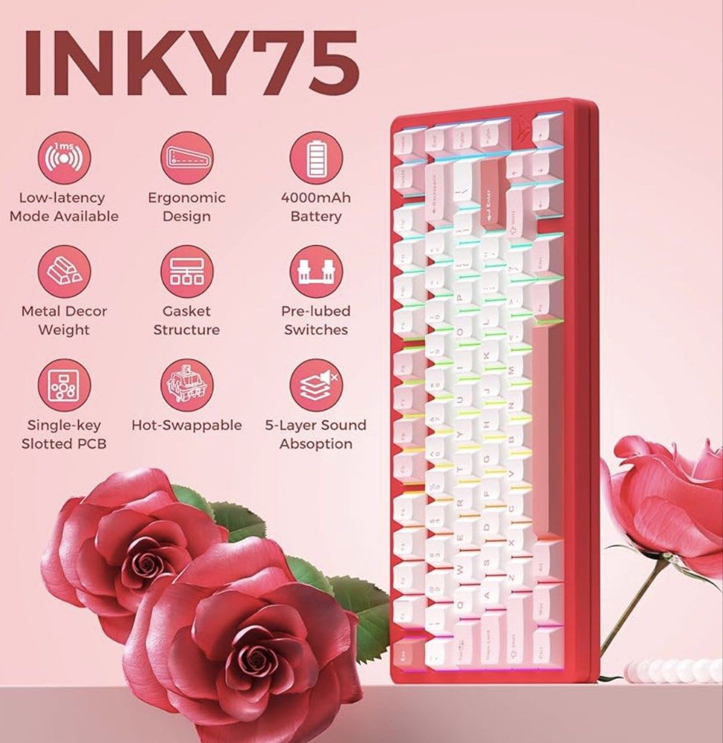 Inky75 (Very Raspberry) keyboard - BNIB473029386930769922