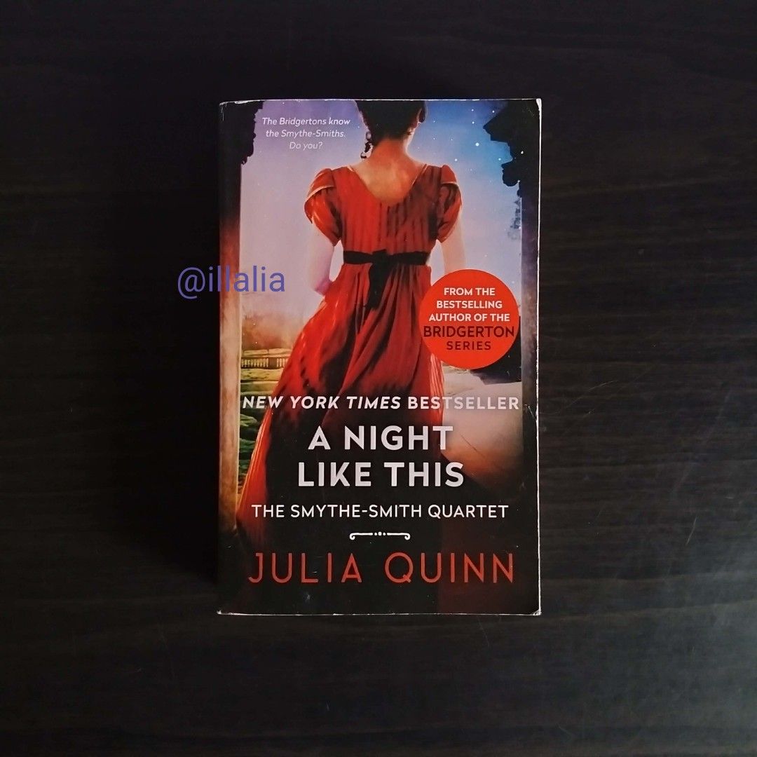 A Night Like This (MMPB) - Julia Quinn (Category: Storybooks) located in Balanga. Submitted by illalia (Listing ID 1441843523, Image 1). Description: MOP: Gcash, Maya, Gotyme, Bank Transfer MOD: JNT Loc: Bataan PM for inquires.