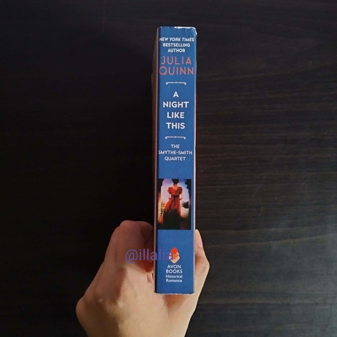 A Night Like This (MMPB) - Julia Quinn (Category: Storybooks) located in Balanga. Submitted by illalia (Listing ID 1441843523, Image 3). Description: MOP: Gcash, Maya, Gotyme, Bank Transfer MOD: JNT Loc: Bataan PM for inquires.