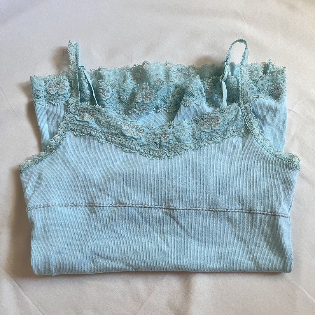 lace top (Category: Sleeveless) located in Mandaluyong City. Submitted by everythingnice__ (Listing ID 1441912486, Image 1). Description: so pretty i sweaar!! fits s-m (stretchable) high qualityyy it’s giving y2k!! lalamove only ! .