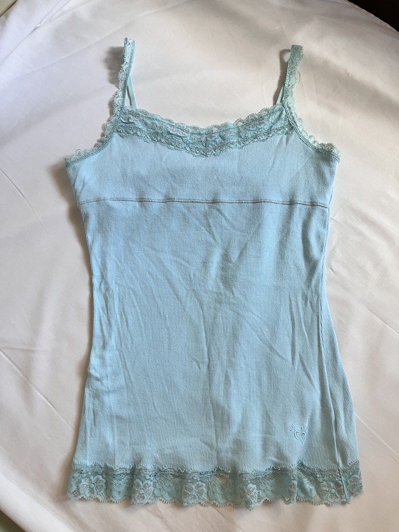 lace top (Category: Sleeveless) located in Mandaluyong City. Submitted by everythingnice__ (Listing ID 1441912486, Image 3). Description: so pretty i sweaar!! fits s-m (stretchable) high qualityyy it’s giving y2k!! lalamove only ! .