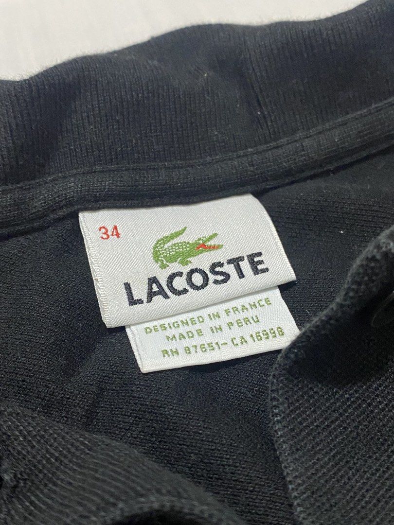 Lacoste Black Polo Shirt Size 34 (Category: Shirts) located in Daraga. Submitted by kimdeclutters_ (Listing ID 1441790032, Image 2). Description: black Lacoste polo shirt. Size 34. negotiable for sure buyers! 💌.
