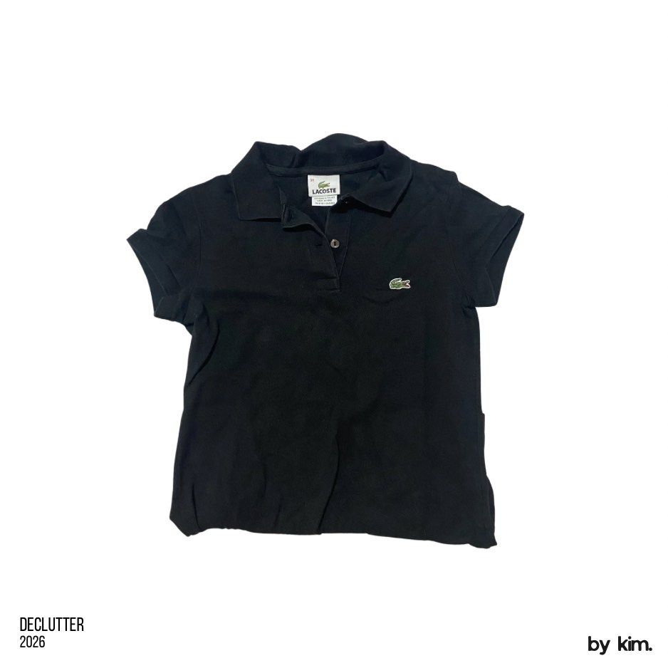 Lacoste Black Polo Shirt Size 34 (Category: Shirts) located in Daraga. Submitted by kimdeclutters_ (Listing ID 1441790032, Image 1). Description: black Lacoste polo shirt. Size 34. negotiable for sure buyers! 💌.