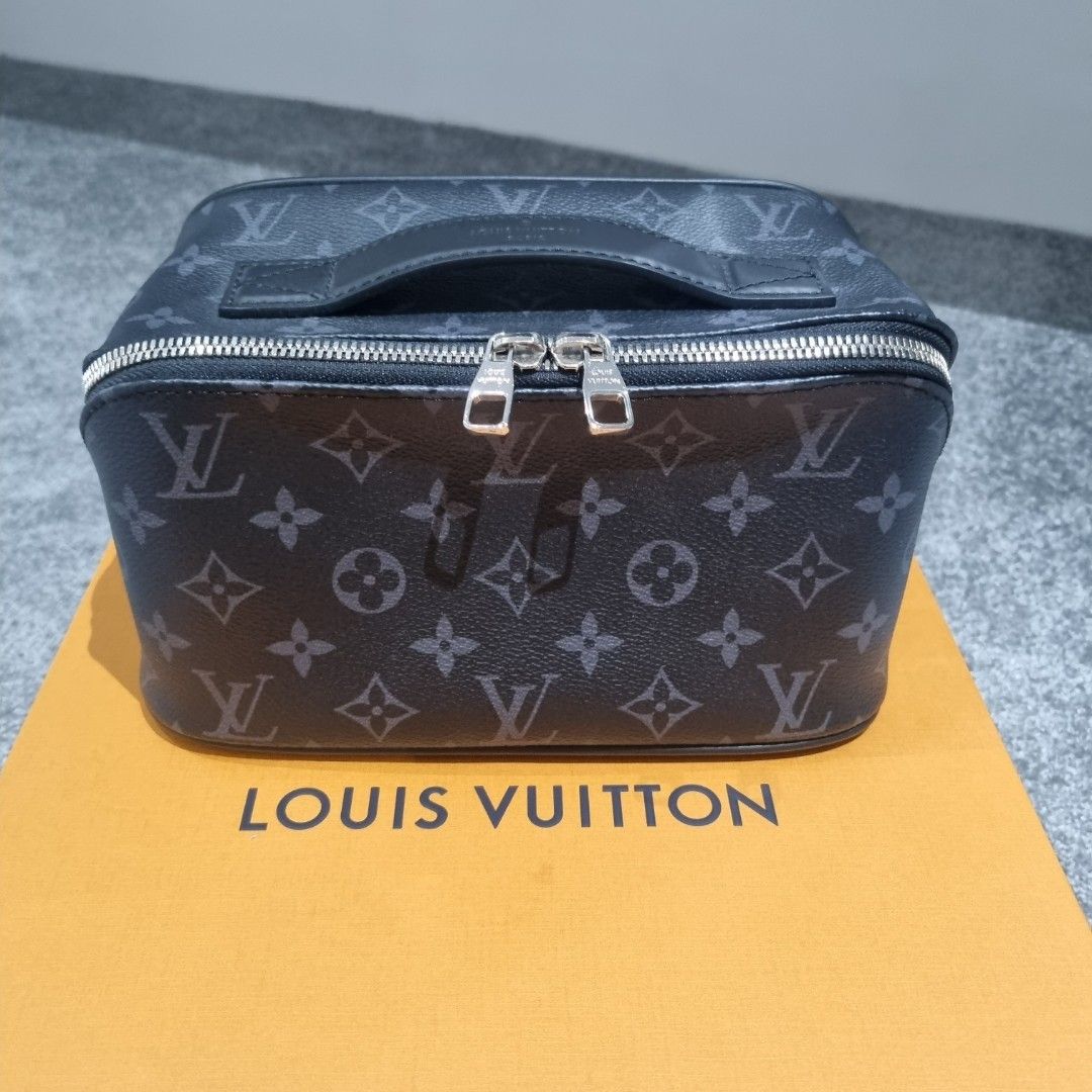 Louis Vuitton Monogram Toiletry Bag (Category: Luxury Bags & Wallets) located in Quezon City. Submitted by thisisandysmith (Listing ID 1441835504, Image 1). Description: - Authentic Louis Vuitton Monogram Cosmetic Bag - Classic Black and Grey Pattern - Secure Zipper Closure - Interior with Multiple Compartments for Organization - Convenient Top Handle - Ideal for Travel or Everyday Use - Comes with Original Box.