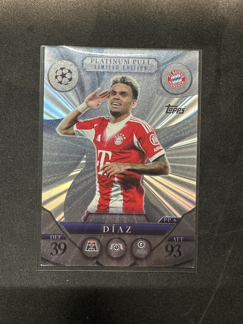 Luis Diaz Match Attax Extra 25/26 Platinum Pull SP Insert Bayern