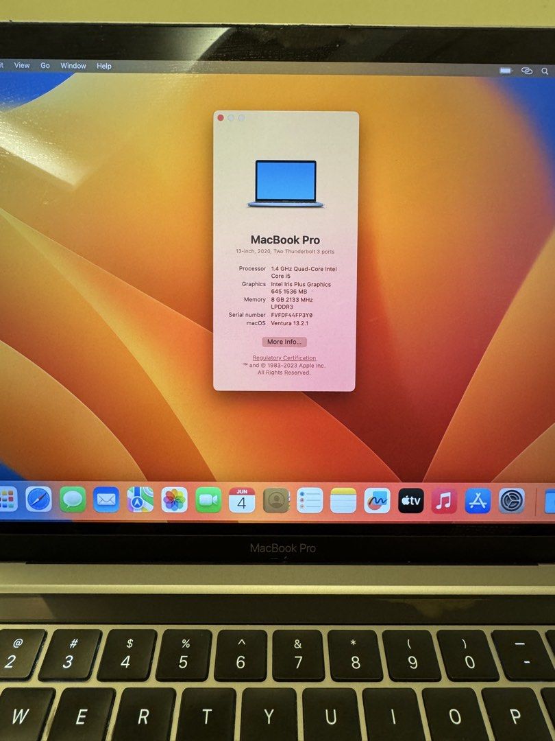 Macbook Pro 13-inch 2020 512gb intel i5473139760627732481