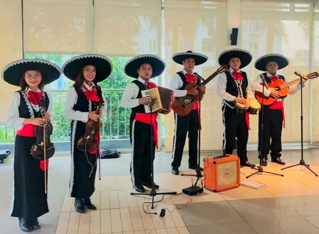 Mariachi Band for Hire (Category: Food, Event & Party Services) located in Manila. Submitted by emmanuelstrings (Listing ID 238524817, Image 2). Description: Seasoned musicians to spice up your day! MARIACHI EMMANUEL is a Filipino band showcasing the unique sound of popular Mariachi and Latin music in the Philippines. Perfect for weddings, parties and corporate events ! 0 9 2 7 4 2 4 7 27 1 v i b e r / g l o b e.