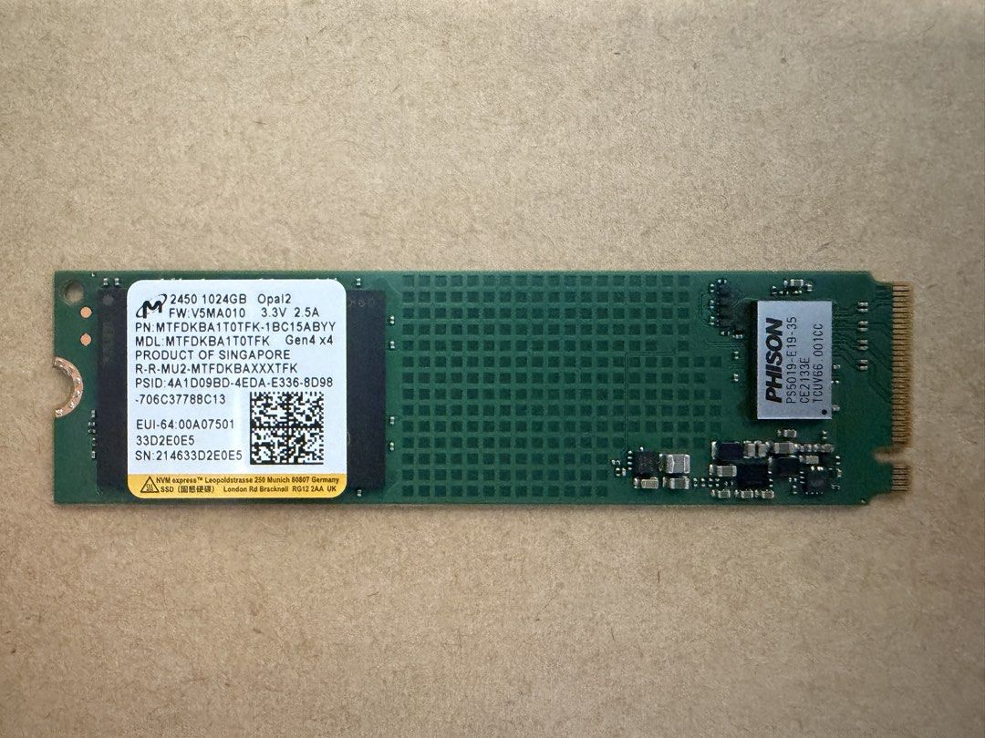 Micron 2450 1TB NVMe SSD
