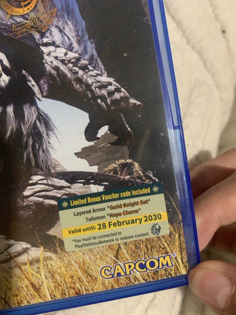 MONSTER HUNTER WILDS PS5 (Category: PlayStation) located in Cebu City. Submitted by dangosandlemons (Listing ID 1441909012, Image 2). Description: Bought for 3,500 USED ONLY ONCE Comes with a limited bonus voucher code for the SEA region RFS: need funds for college Meet up loc: Ayala Center Cebu Can ship thru J&T or Lalamove .